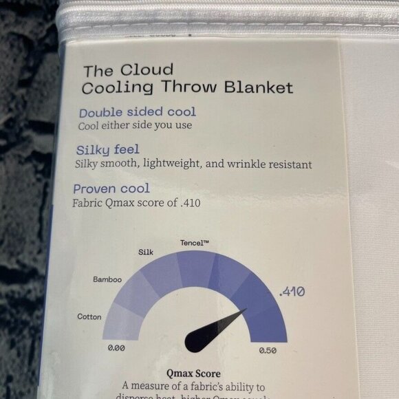 Coop Home Goods 60x50" Cloud Modern Solid Spandex Knitted Cooling Throw Blanket - Picture 7 of 13